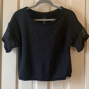 Vimmia open back reversible cropped sweatshirt